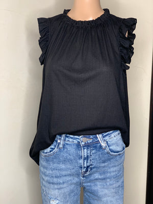 Ruffle Sleeveless Top